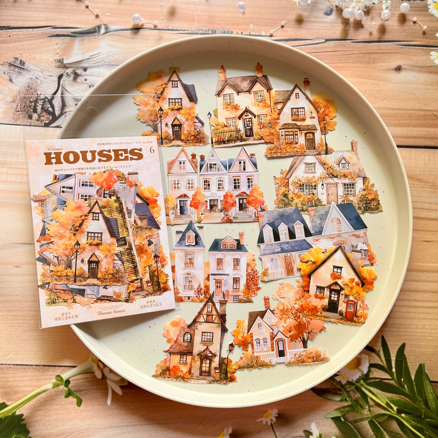 10 Pcs Dream House Series House Theme Stickers for Journaling