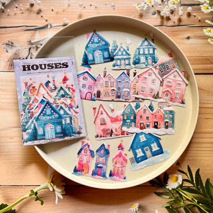 10 Pcs Dream House Series House Theme Stickers for Journaling