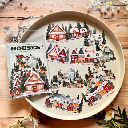 10 Pcs Dream House Series House Theme Stickers for Journaling