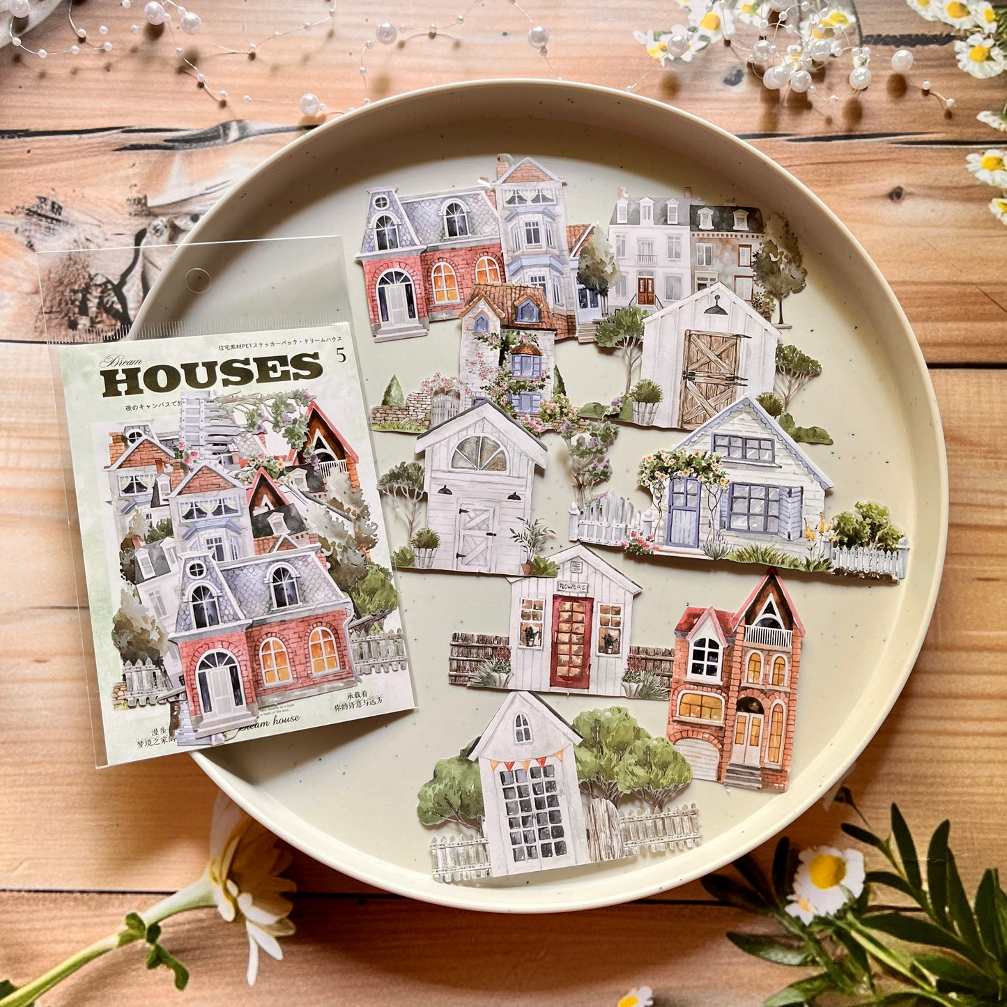 10 Pcs Dream House Series House Theme Stickers for Journaling