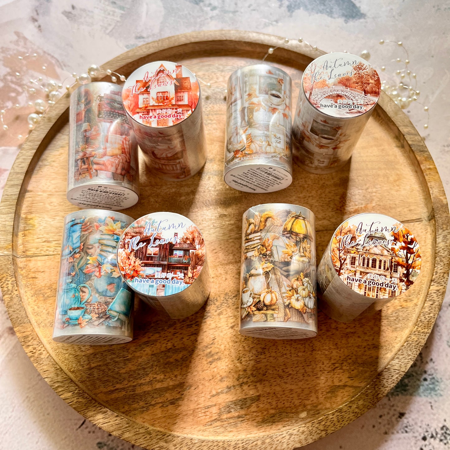 1 Roll Leaves in Your Album Series Autumn Matte Pet Tape
