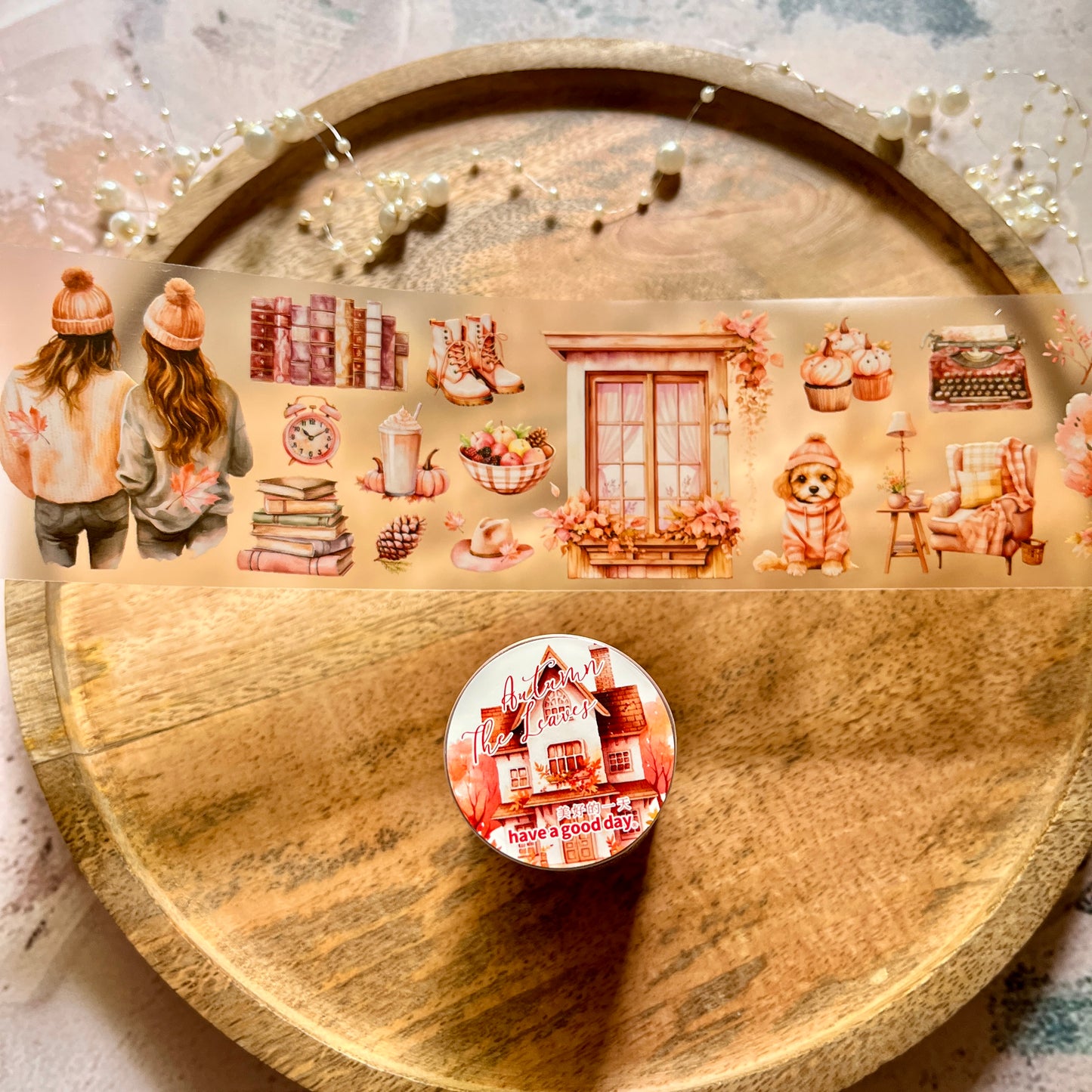 1 Roll Leaves in Your Album Series Autumn Matte Pet Tape