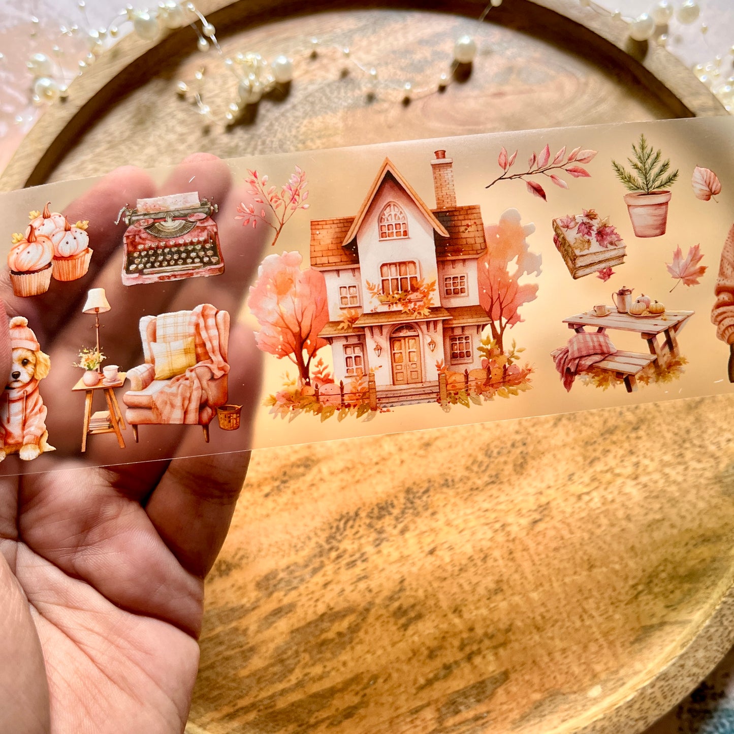 1 Roll Leaves in Your Album Series Autumn Matte Pet Tape