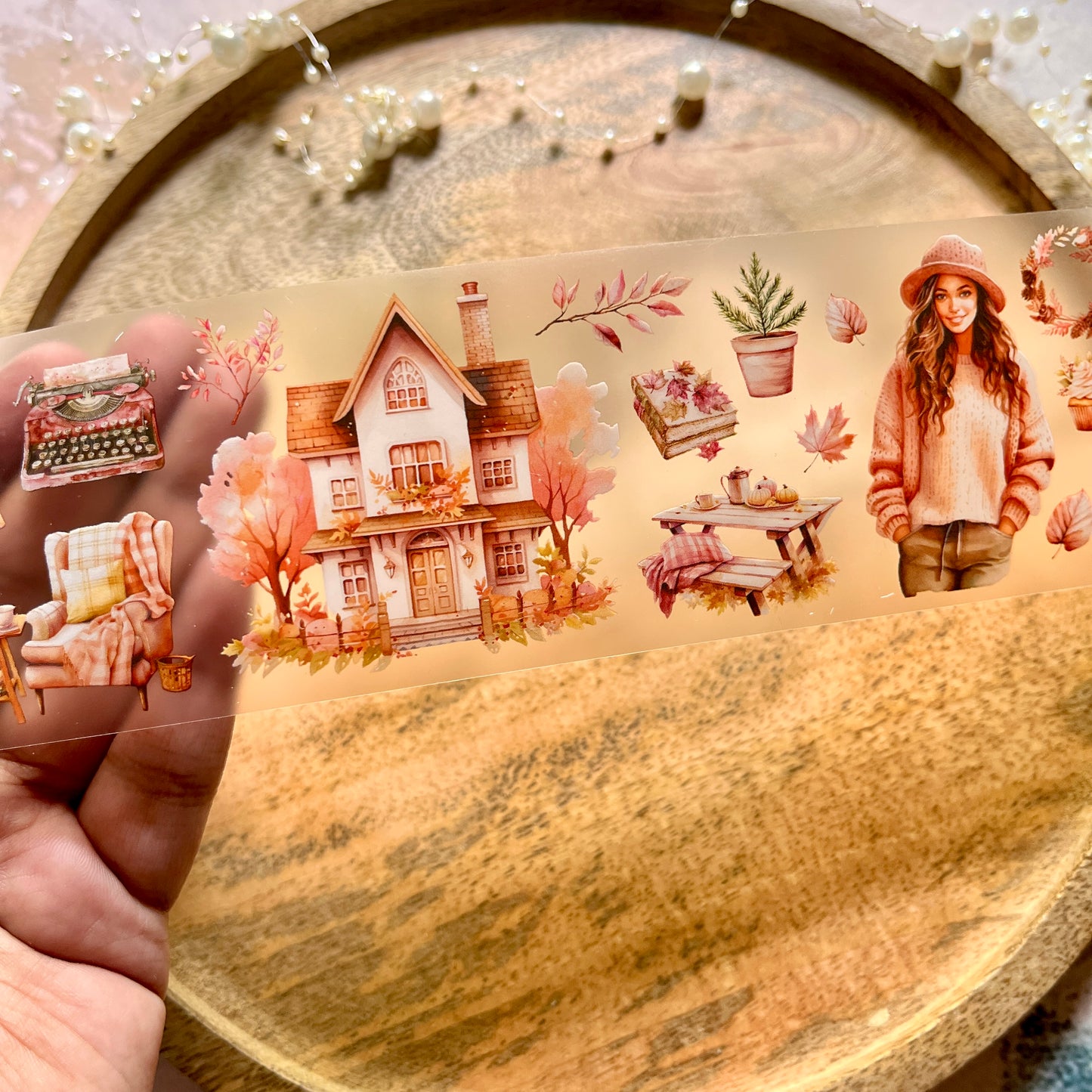 1 Roll Leaves in Your Album Series Autumn Matte Pet Tape