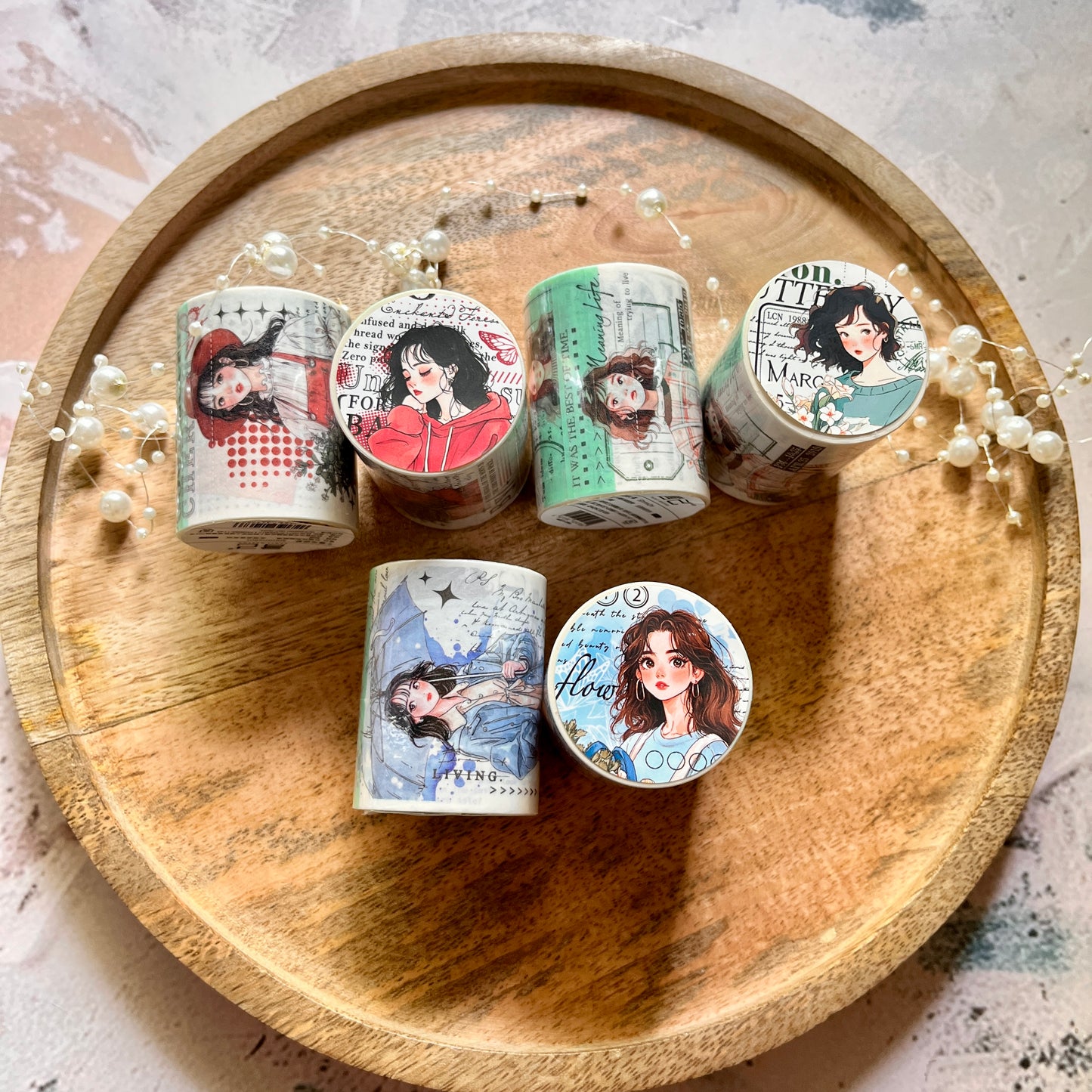 1 Roll Life Echoes Series Instagram Character Inspired Washi Tape