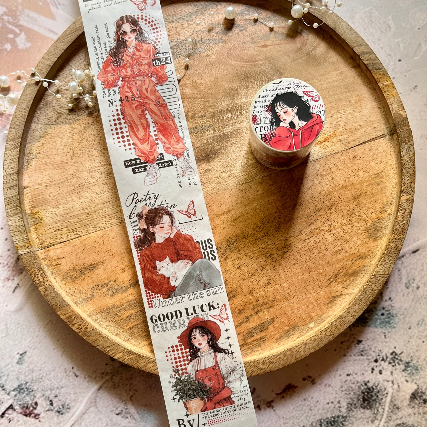 1 Roll Life Echoes Series Instagram Character Inspired Washi Tape