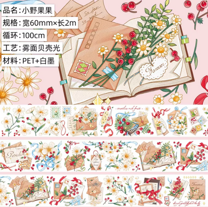 2M roll Little Wild Fruit Matte pet Tape