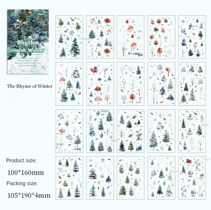 20 Sheets Floral Image Sticker Book for Journaling