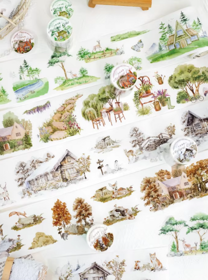 1 Roll Wind Journey Series Journey Landscape Washi Tape