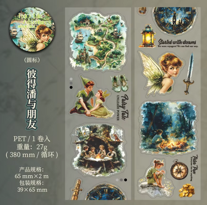 65mm*200cm A Fairy Tale Adventure Series Vintage Character Pet Tape