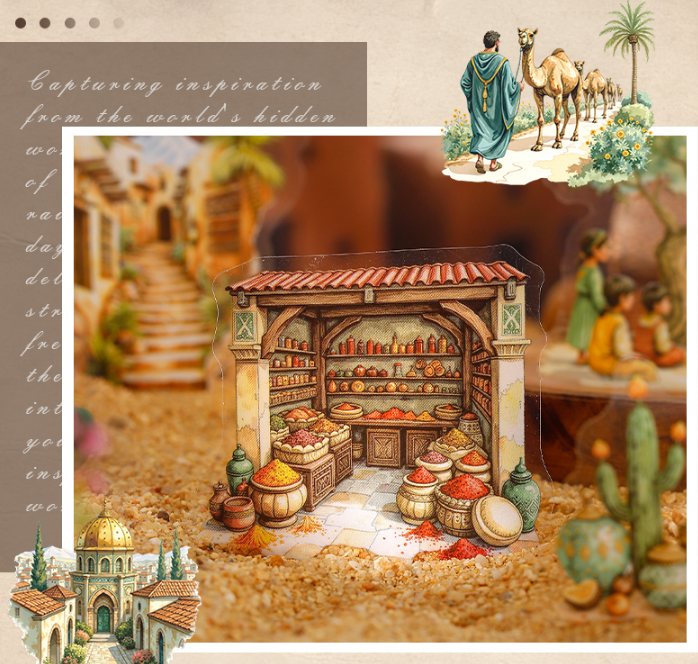 20pcs Exotic Journey Series Travel Scenery Vintage Stickers