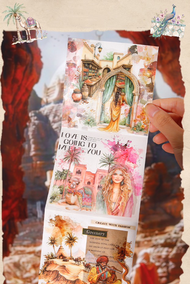 20pcs Exotic Journey Series Travel Scenery Vintage Stickers