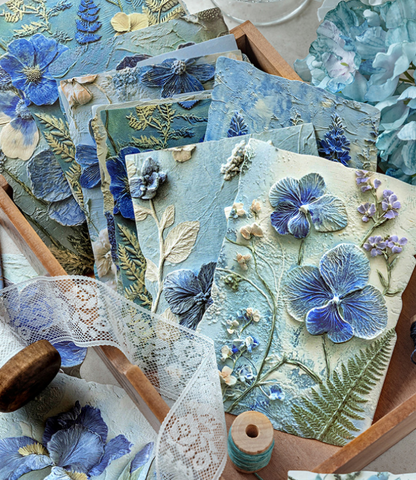 23 Pcs Flower and Grass Love Letter Series Vintage Relief Floral Material Paper