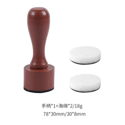 1 Wooden Handle Coloring Sponge Stamp removable sponge brush