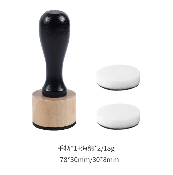 1 Wooden Handle Coloring Sponge Stamp removable sponge brush