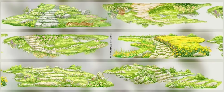 Pretty Garden Stone Path Pet Tape for Journaling