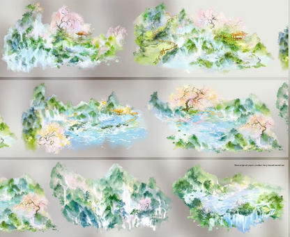 Beautiful Scenic Mountains and Waterbody Pet Tape for Journaling
