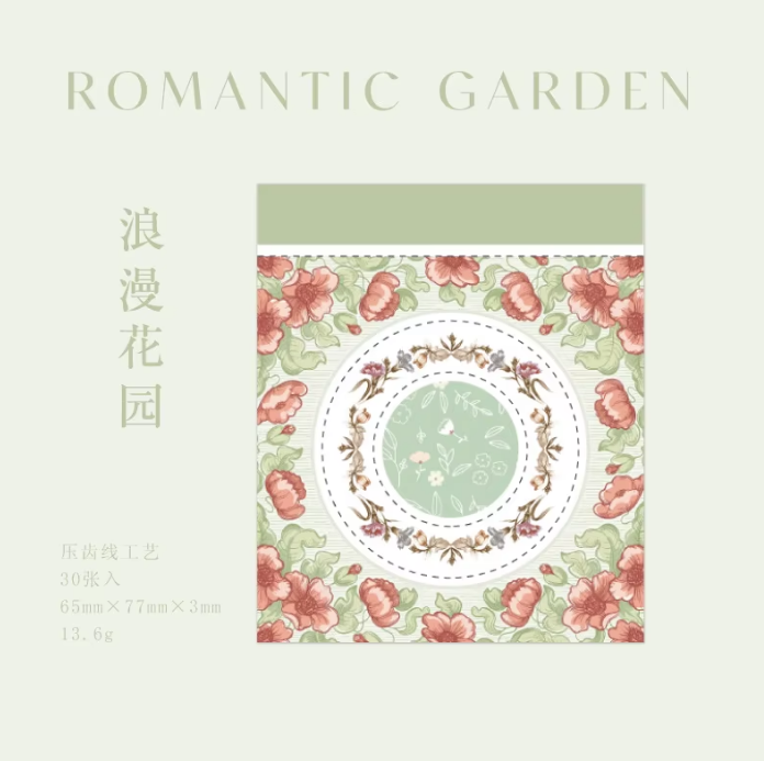 30 Sheets Retro Border Wonderful Story of Flowers Series Decoration Material