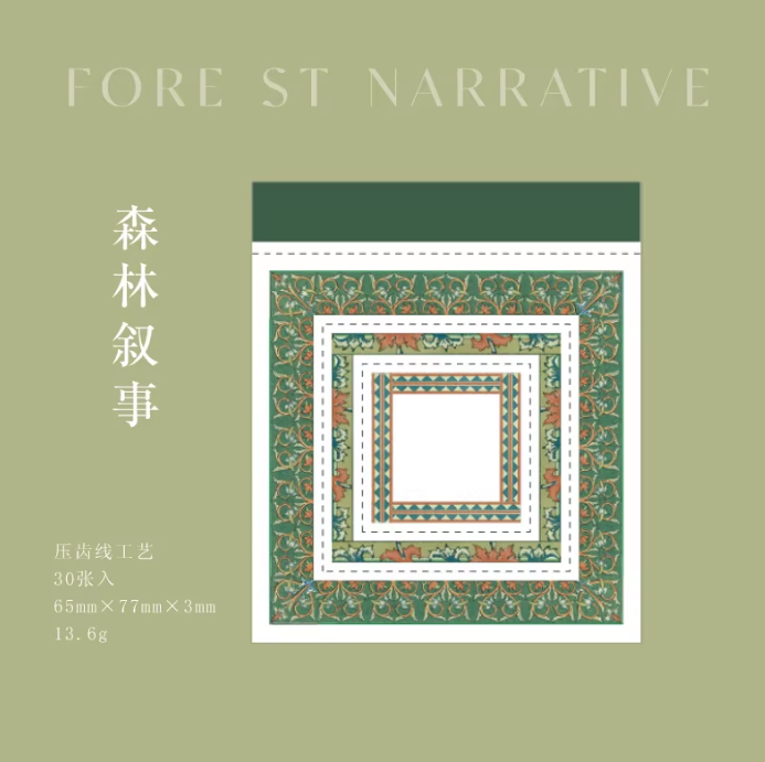 30 Sheets Retro Border Wonderful Story of Flowers Series Decoration Material