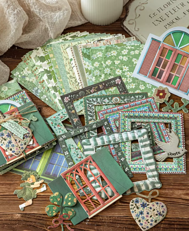 45 Pcs Garden Post Office Series Vintage Country-Style Material Pack