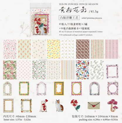 45 Pcs Garden Post Office Series Vintage Country-Style Material Pack
