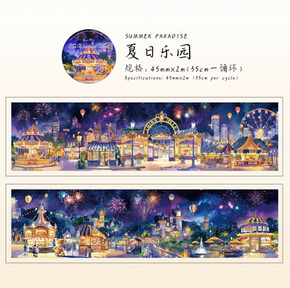 2M Roll Free Wind Series Vintage Natural Scene Landscape Pet Tape