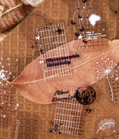 20 Pcs White Night Star Array Series Fresh DIY Decorative Stickers