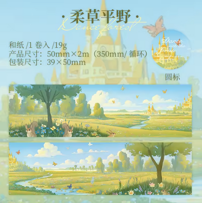 2M Roll Dance with the Forest Series Creative Mountain Forest Theme Scenery Tape