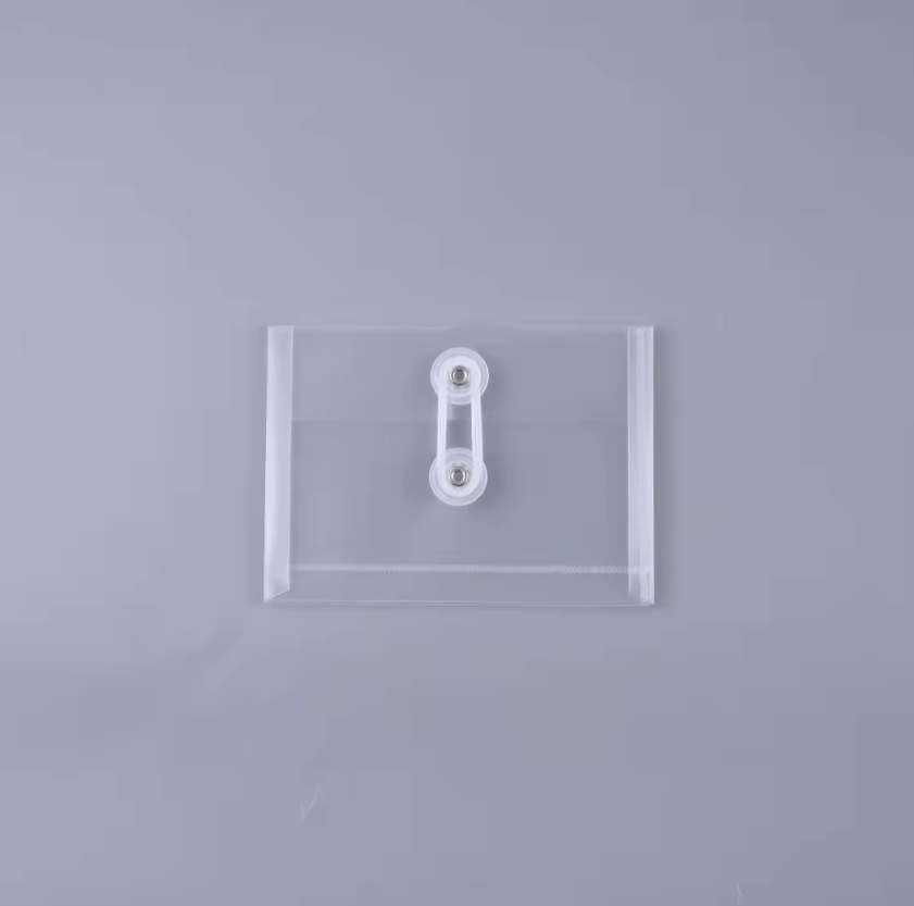1 Pc Wrap-around Rope Transparent Storage File Bag