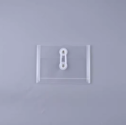 1 Pc Wrap-around Rope Transparent Storage File Bag