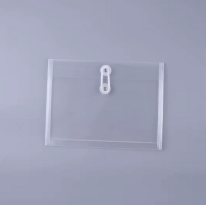 1 Pc Wrap-around Rope Transparent Storage File Bag
