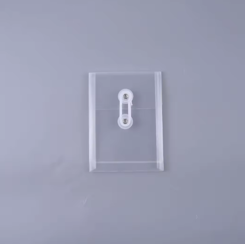 1 Pc Wrap-around Rope Transparent Storage File Bag