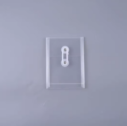 1 Pc Wrap-around Rope Transparent Storage File Bag