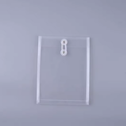 1 Pc Wrap-around Rope Transparent Storage File Bag