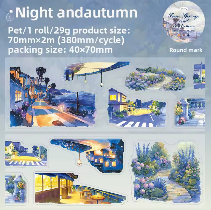 1 Roll Spring and Autumn Series Decorative Tape