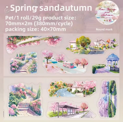 1 Roll Spring and Autumn Series Decorative Tape