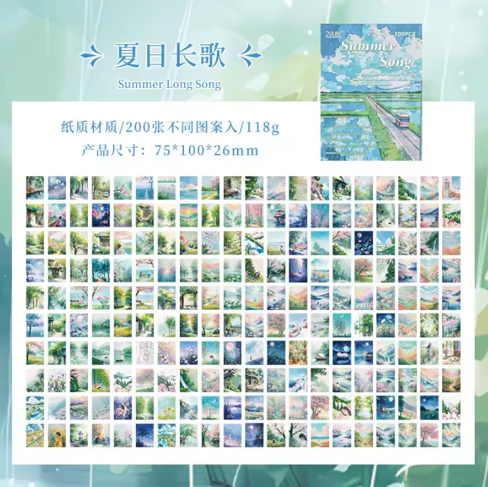 200 Sheets Four Seasons Note Paper Non-adhesive Material book