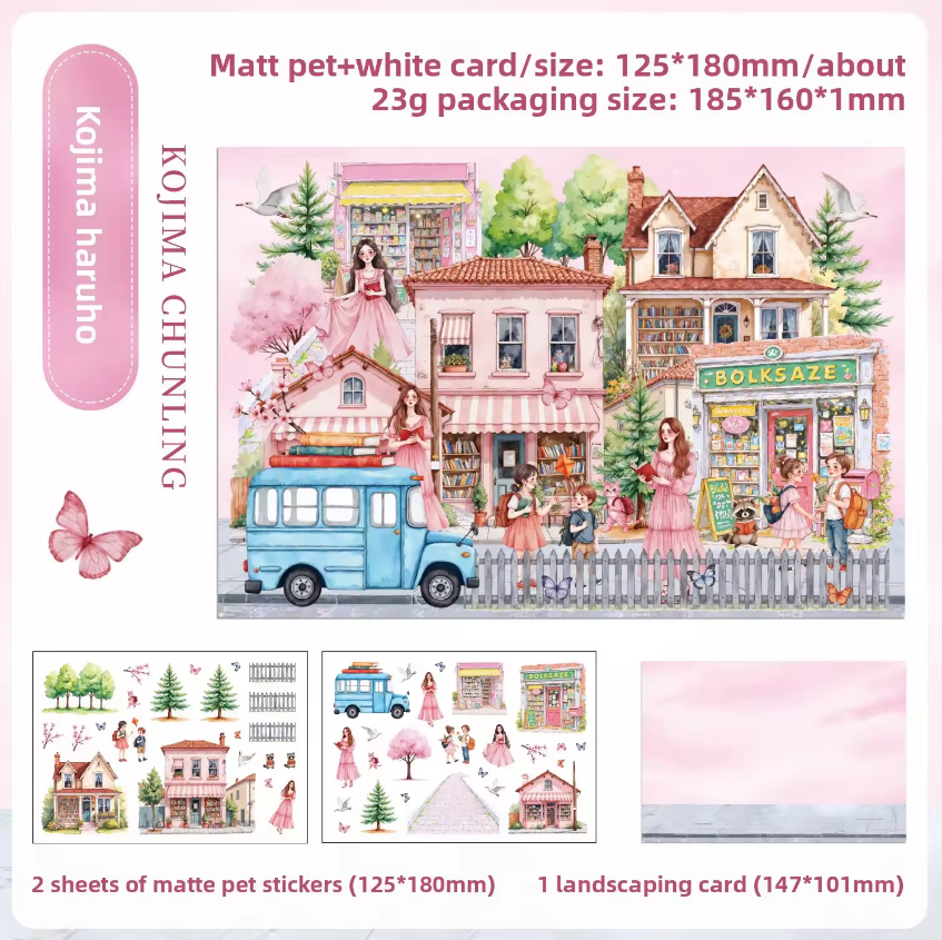 3 Sheets Gentle South Shore Creative Scenery 3D Stickers