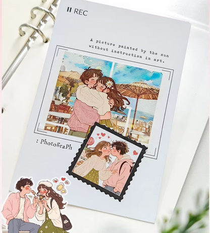 20 Pcs Love Evolution Series Couple Theme Stickers