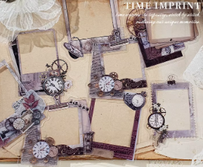 20 Pcs Retro Floating Life Imprints Series Border Stickers