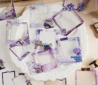 20 Pcs Retro Floating Life Imprints Series Border Stickers