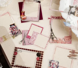 20 Pcs Retro Floating Life Imprints Series Border Stickers