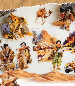 15 Pcs Adventure Journey Series Outdoor Sports Stickers