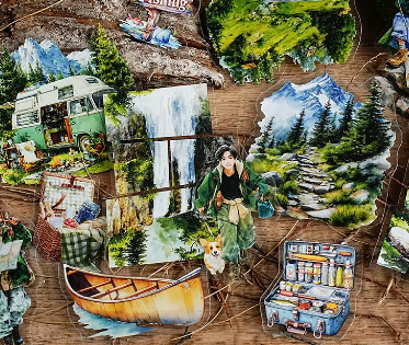 15 Pcs Adventure Journey Series Outdoor Sports Stickers