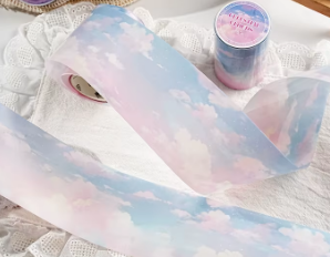 2M Roll Sky Cloudscape Series Sky-Themed Pet Tape