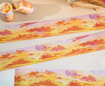2M Roll Sky Cloudscape Series Sky-Themed Pet Tape