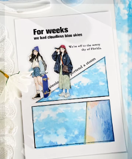 2M Roll Sky Cloudscape Series Sky-Themed Pet Tape