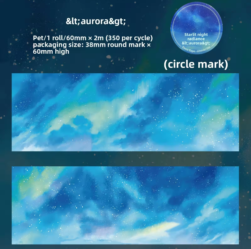 2M Roll Night Isle Starlight Series Starry Sky Tape