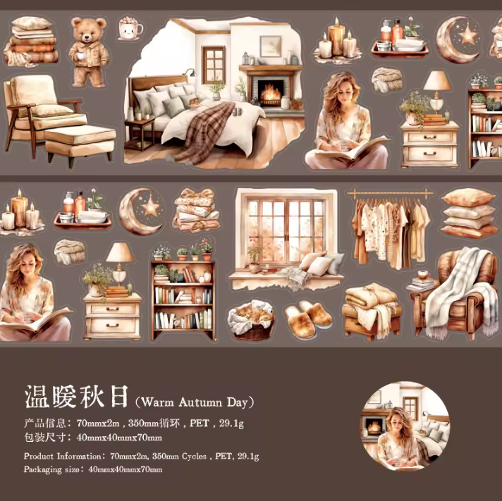 2M Roll Bright Day Series Life Theme Character Pet Tape