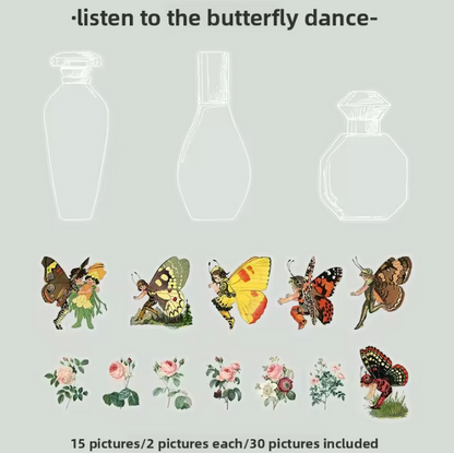 30 Pcs Beautiful Day Forest Secrets Series Bottle Stickers